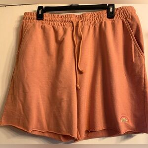 Womens No Boundaries Casual Rainbow Shorts Sz XXL but it runs small. Peach color